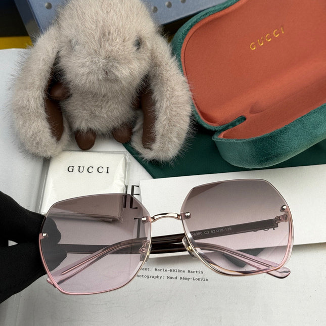RECTANGULAR FRAME SUNGLASSES G0638 IN METAL AND ACETATE