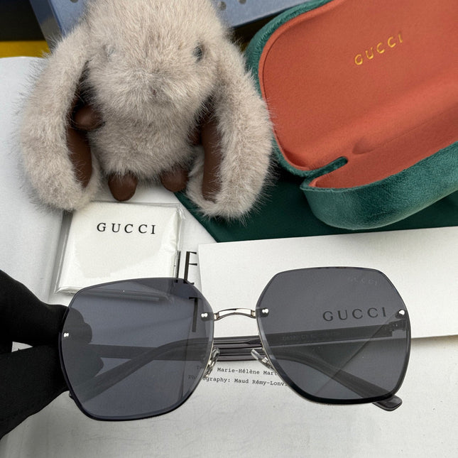 RECTANGULAR FRAME SUNGLASSES G0638 IN METAL AND ACETATE