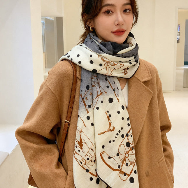 CHANEL 25S SCARF 135 IN CASHMERE 883636