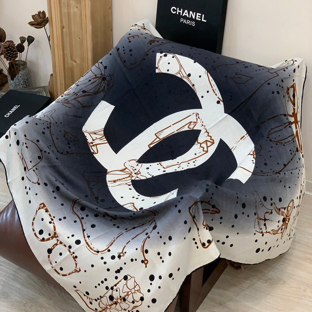 CHANEL 25S SCARF 135 IN CASHMERE 883636