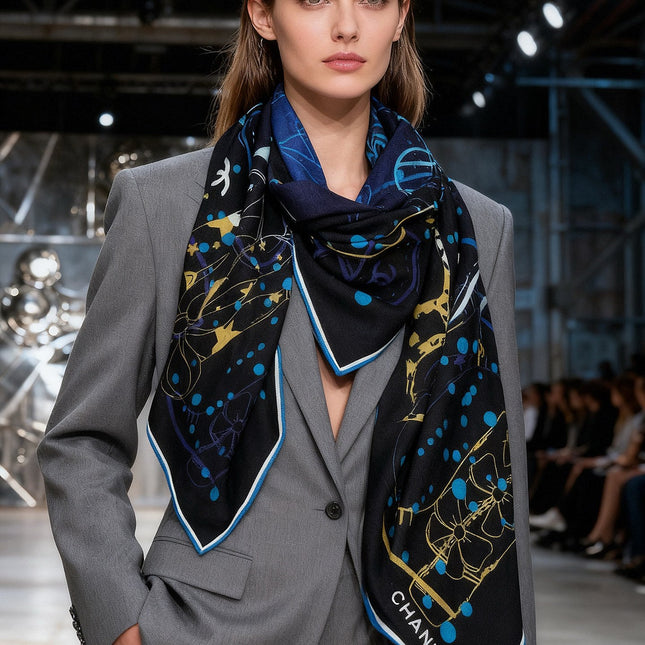CHANEL 25S SCARF 135 IN CASHMERE 883635
