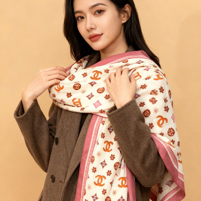 CHANEL 25S SCARF 140 IN CASHMERE 931507