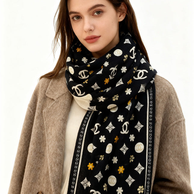 CHANEL 25S SCARF 140 IN CASHMERE 931509