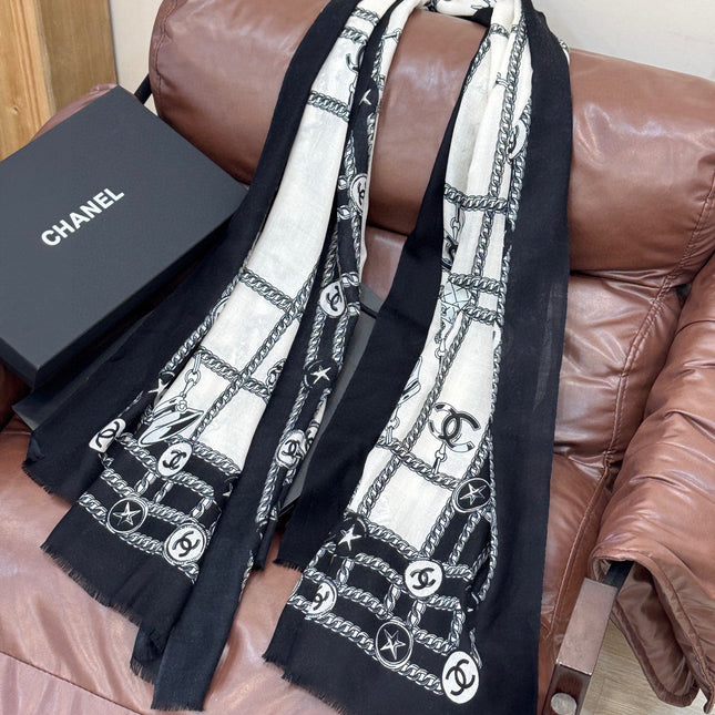 CHANEL 25S SCARF 200 IN CASHMERE 931948