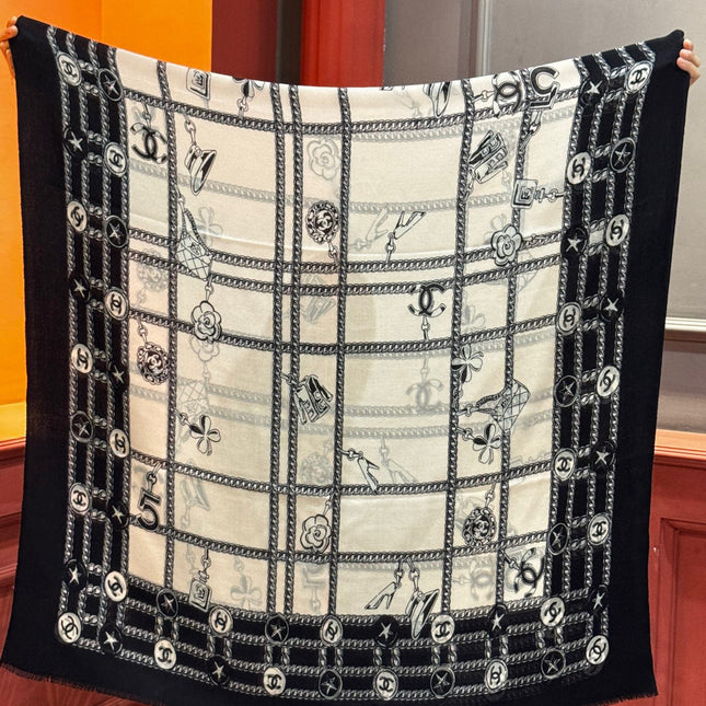 CHANEL 25S SCARF 200 IN CASHMERE 931948
