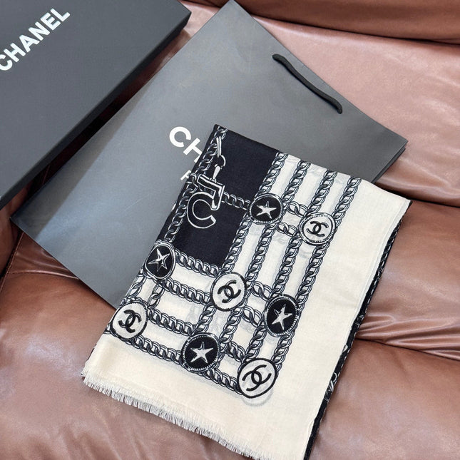 CHANEL 25S SCARF 200 IN CASHMERE 931949