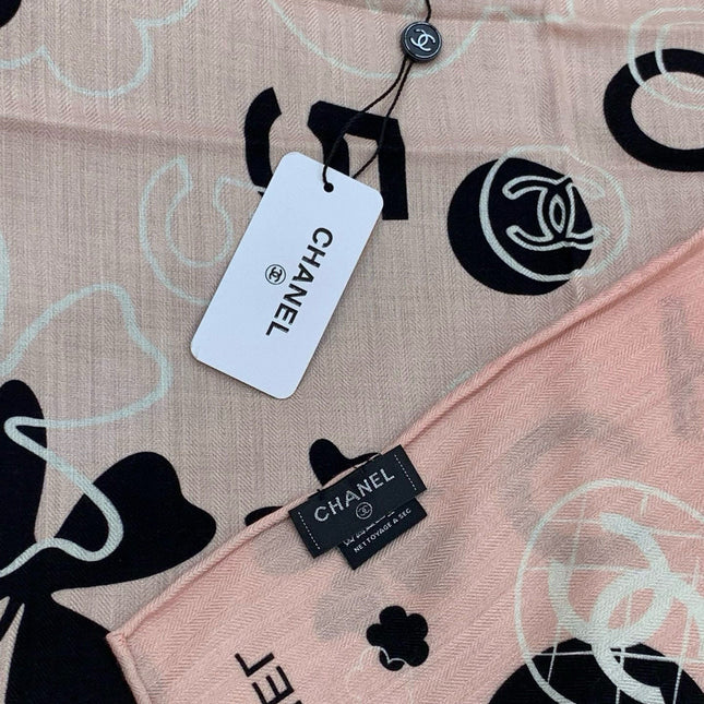 CHANEL 25S SCARF 140 IN SILK AND CASHMERE 932003