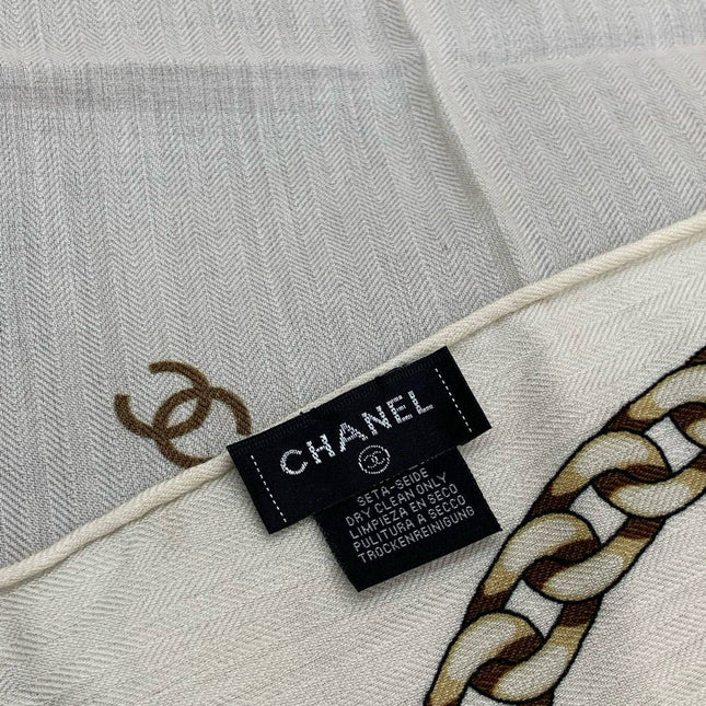 CHANEL 25S SCARF 135 IN SILK AND CASHMERE 932009