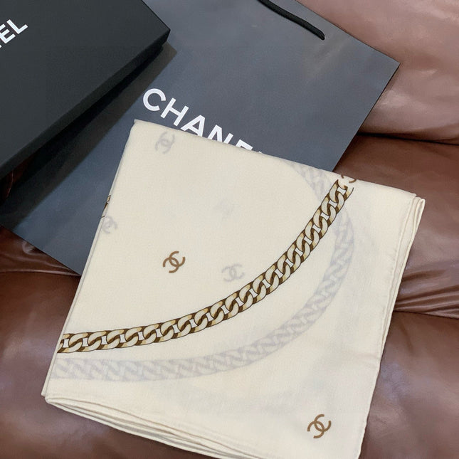 CHANEL 25S SCARF 135 IN SILK AND CASHMERE 932009