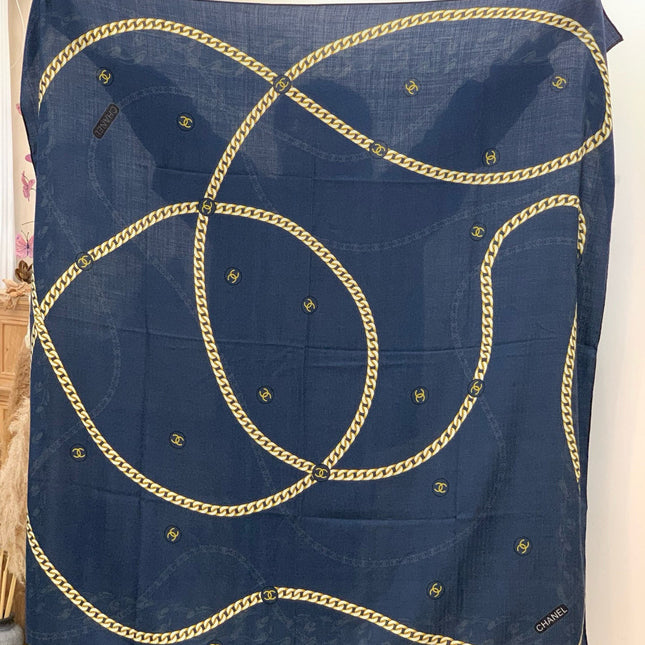 CHANEL 25S SCARF 135 IN SILK AND CASHMERE 932010