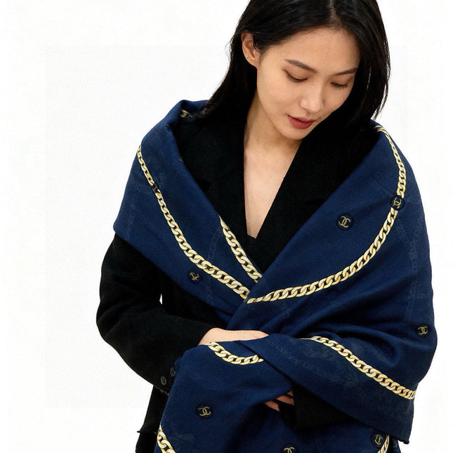 CHANEL 25S SCARF 135 IN SILK AND CASHMERE 932010