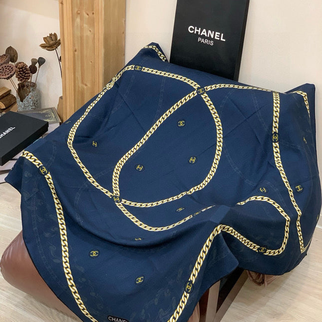 CHANEL 25S SCARF 135 IN SILK AND CASHMERE 932010