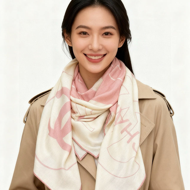 CHANEL 25S SCARF 135 IN SILK AND CASHMERE 932038