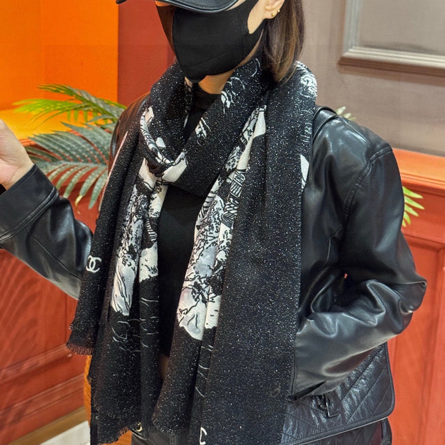 CHANEL 25S SCARF 200 CM IN CASHMERE 941754