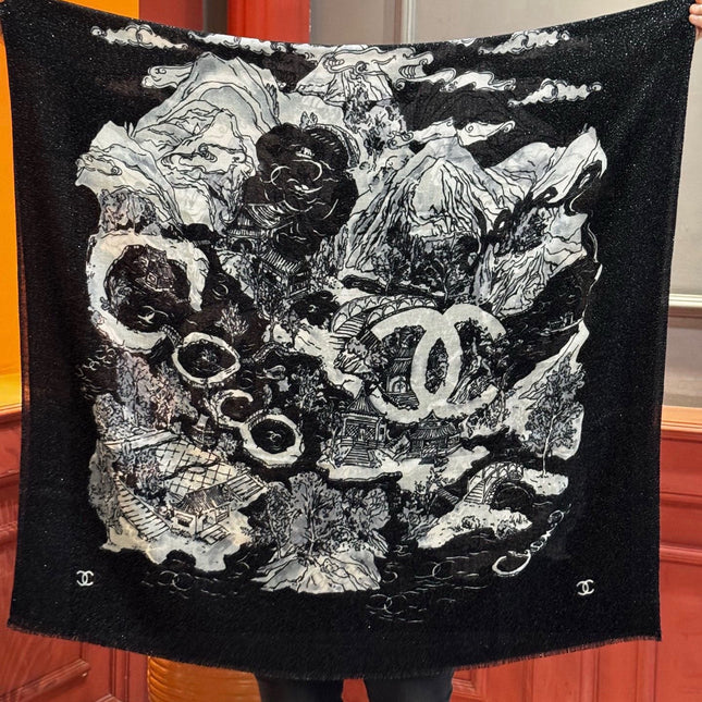 CHANEL 25S SCARF 200 CM IN CASHMERE 941754