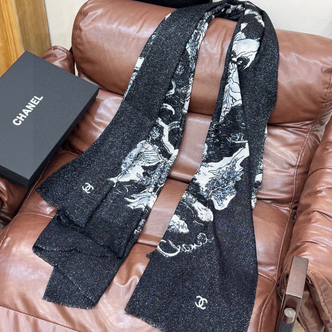 CHANEL 25S SCARF 200 CM IN CASHMERE 941754