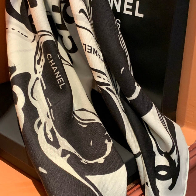 CHANEL 25S SCARF 135 CM IN CASHMERE SILK 941790