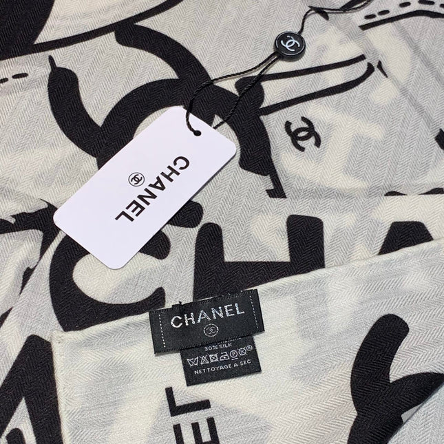 CHANEL 25S SCARF 135 CM IN CASHMERE SILK 941790
