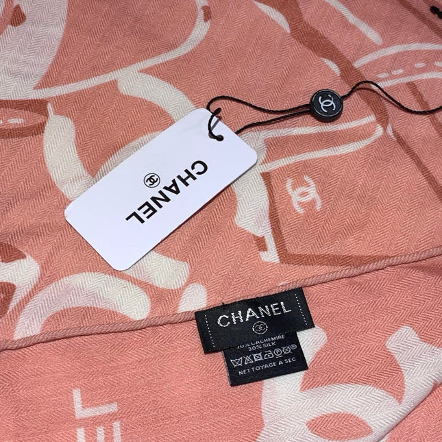 CHANEL 25S SCARF 135 CM IN CASHMERE SILK 941789