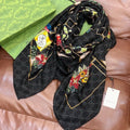 GUCCI 26S SCARF 140 IN CASHMERE AND SILK 250179