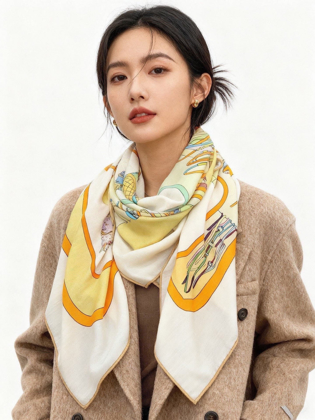 GUCCI 26S SCARF 135 IN CASHMERE AND SILK 315000
