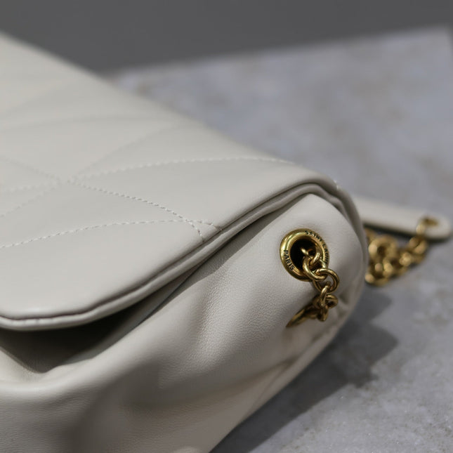YSL 25S JAMIE MINI 20 IN BLANC VINTAGE LAMBSKIN GOLD HARDWARE