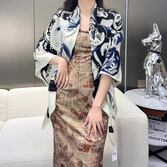 CHANEL 25S SCARF 140 IN CASHMERE 991916