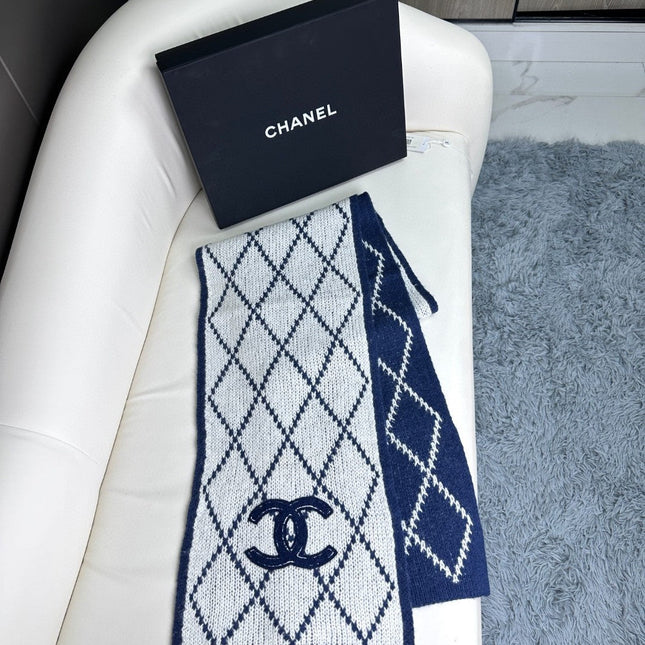 CHANEL 25S SCARF 180 IN WOOL 989767