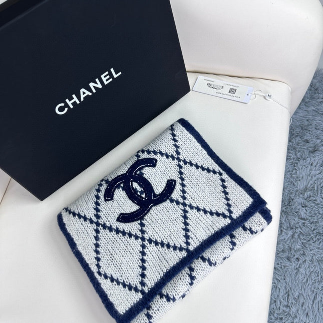 CHANEL 25S SCARF 180 IN WOOL 989767
