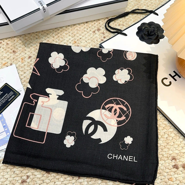 CHANEL 25S SCARF 140 CM IN CASHMERE SILK 943926