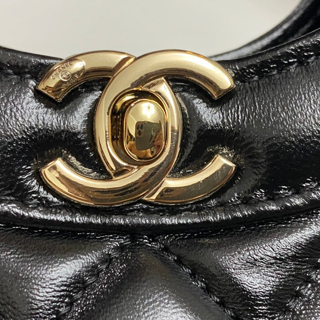 CC SMALL 30 SHOPPING BAG IN BLACK CALFSKIN