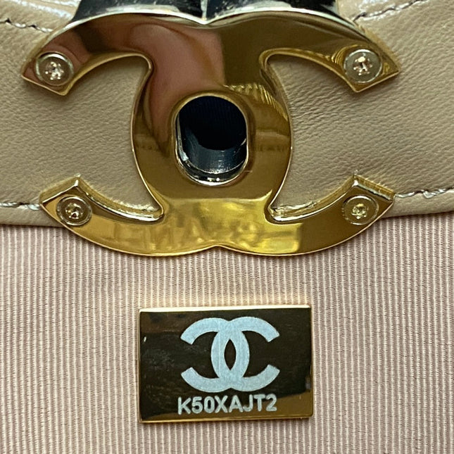 CC SMALL 30 SHOPPING BAG IN CAMEL BROWN CALFSKIN