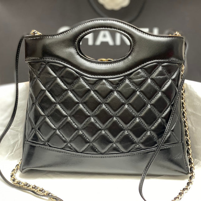 CC MINI 23 SHOPPING BAG IN BLACK CALFSKIN