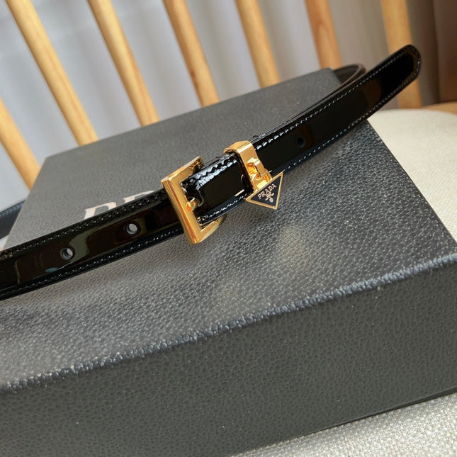 PRADA 25S BELT 15 MM IN BLACK CALFSKIN 571367