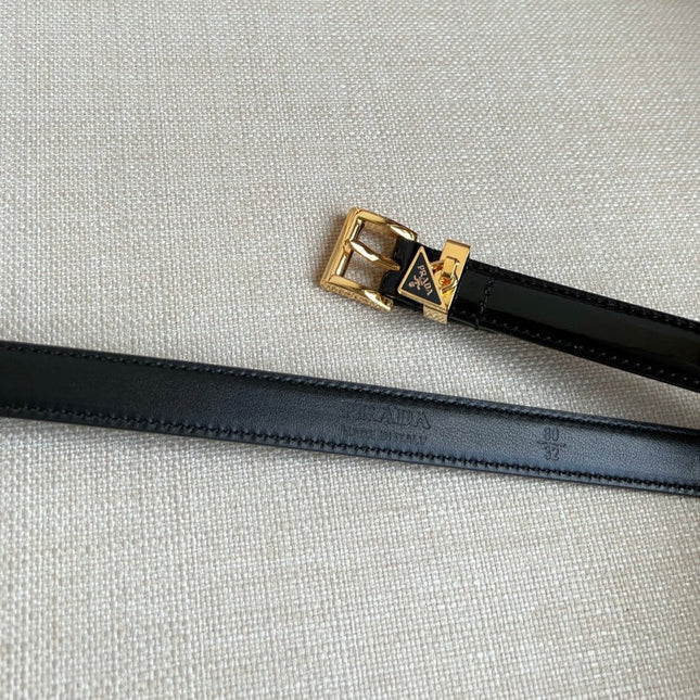 PRADA 25S BELT 15 MM IN BLACK CALFSKIN 571367