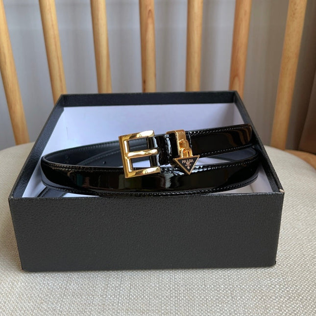 PRADA 25S BELT 15 MM IN BLACK CALFSKIN 571367