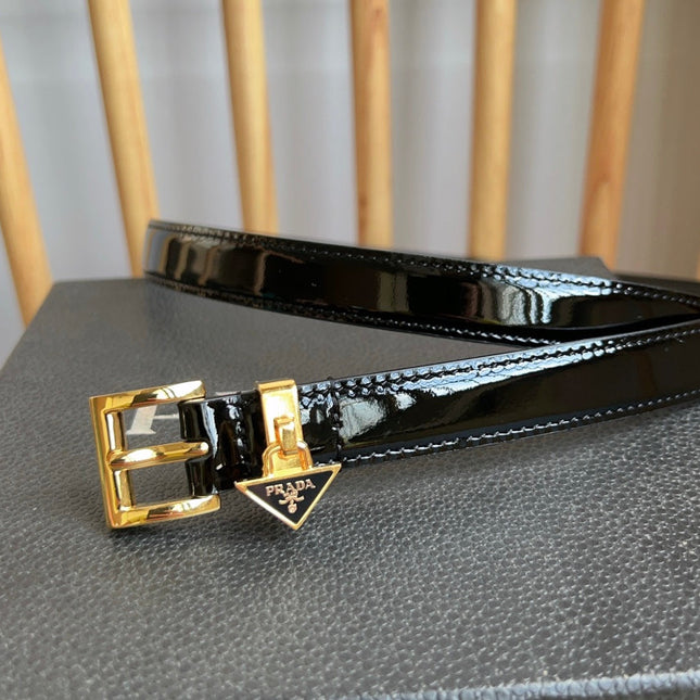PRADA 25S BELT 15 MM IN BLACK CALFSKIN 571367