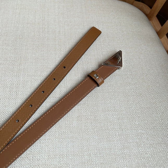 PRADA 25S BELT 20 MM IN BROWN CALFSKIN 571370