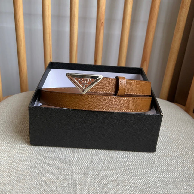PRADA 25S BELT 20 MM IN BROWN CALFSKIN 571370