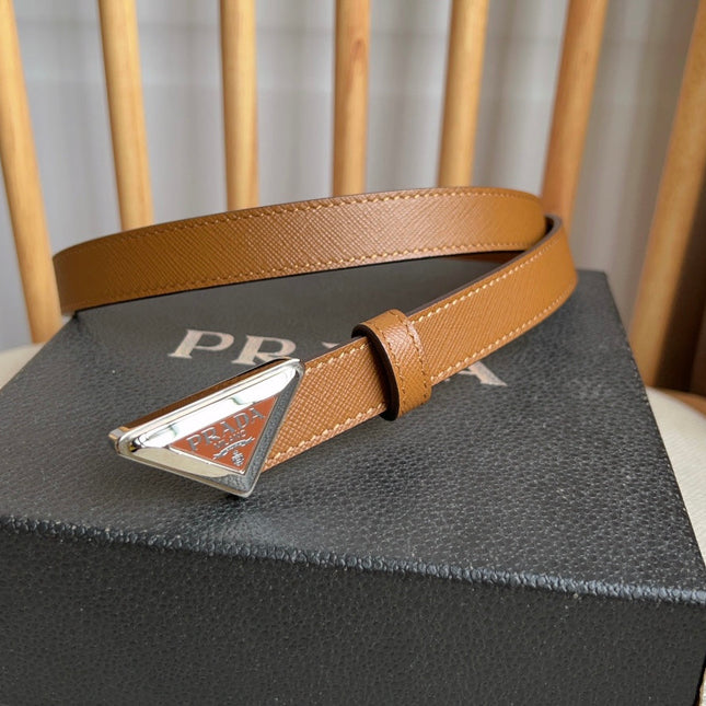 PRADA 25S BELT 20 MM IN BROWN CALFSKIN 571370