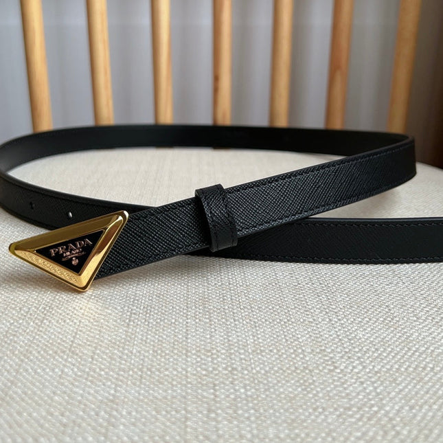 PRADA 25S BELT 20 MM IN BLACK CALFSKIN 571378