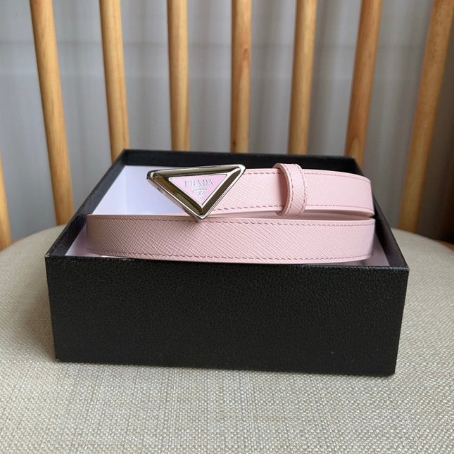 PRADA 25S BELT 20 MM IN LIGHT PINK CALFSKIN 571386