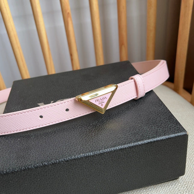 PRADA 25S BELT 20 MM IN LIGHT PINK CALFSKIN 571387