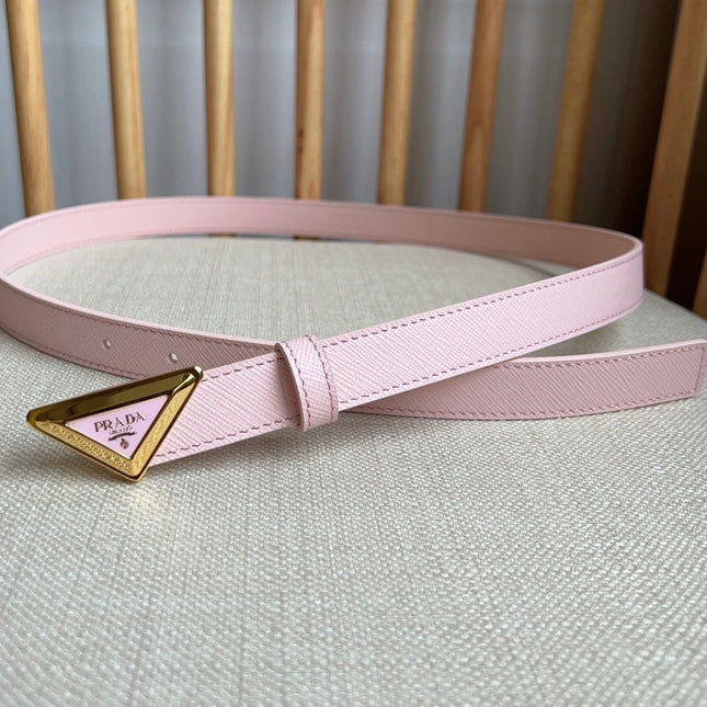 PRADA 25S BELT 20 MM IN LIGHT PINK CALFSKIN 571387