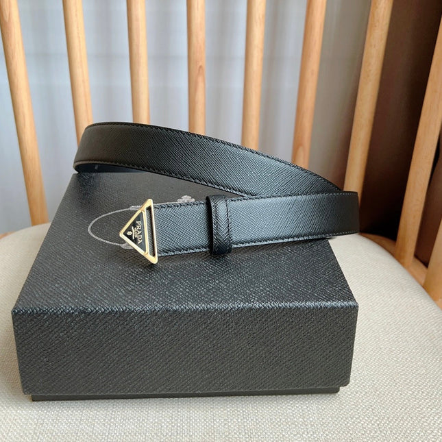 PRADA 25S BELT 30 MM IN BLACK CALFSKIN 595009