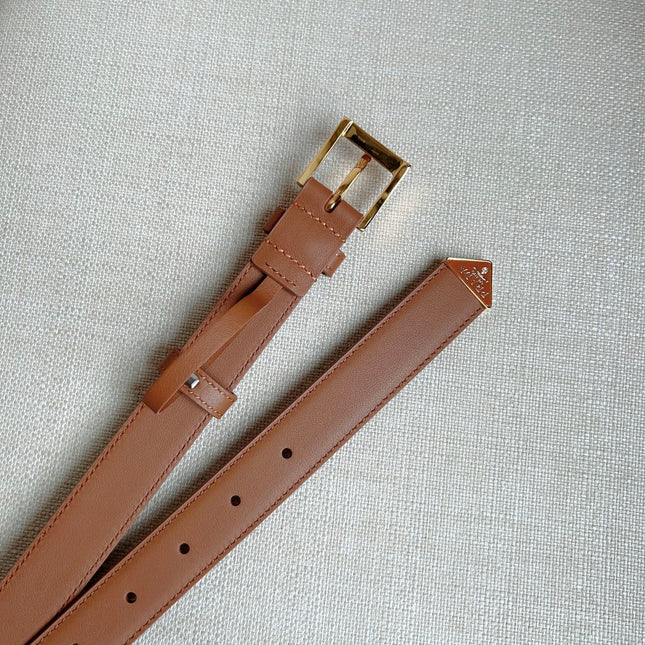 PRADA 25S BELT 25 MM IN BROWN CALFSKIN 585799