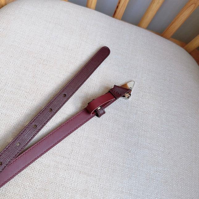 PRADA 25S BELT 15 MM IN RED CALFSKIN 598411