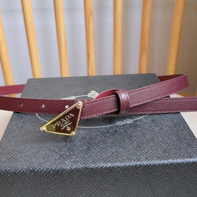 PRADA 25S BELT 15 MM IN RED CALFSKIN 598411
