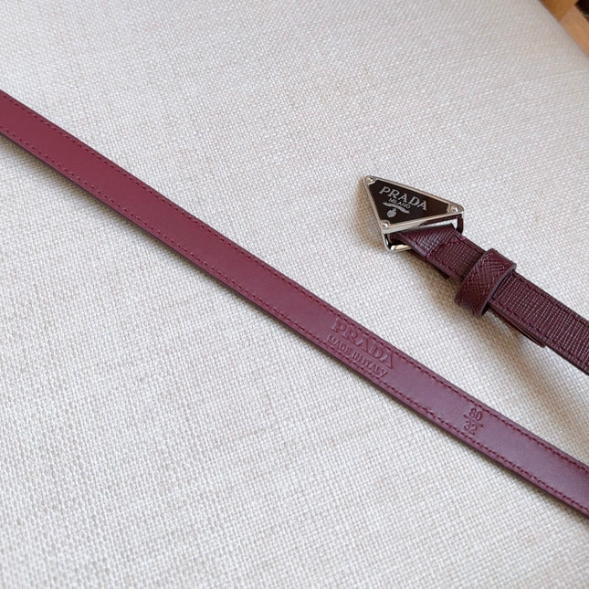 PRADA 25S BELT 15 MM IN RED CALFSKIN 598411