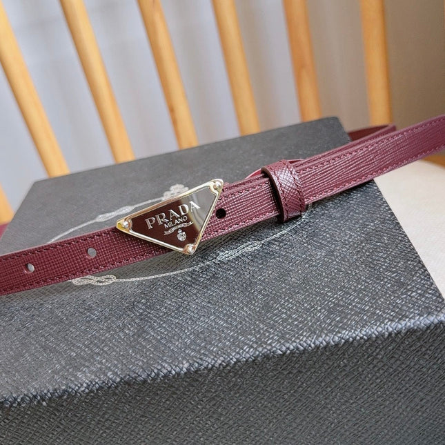 PRADA 25S BELT 15 MM IN RED CALFSKIN 598411
